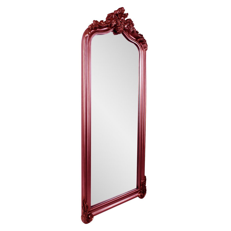 Mahar Wood Mirror, Burgundy