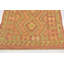 Tapis de zone en laine vert/orange 2 pi 9 po x 4 pi "one-of-kind" -the main noué la Elland