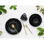 Magic Black Coupe, Dinnerware Set with Mug, Service for 4