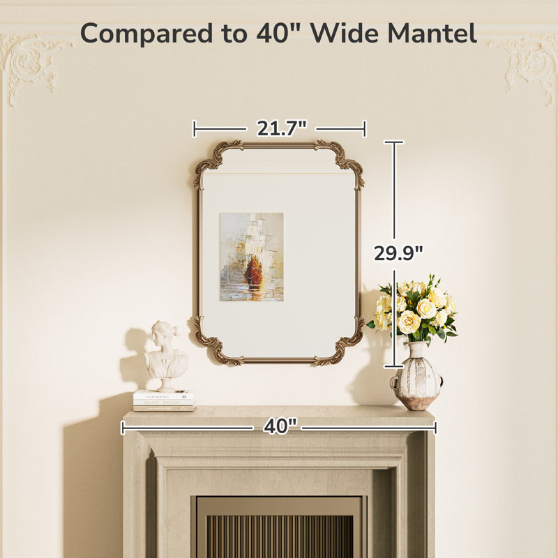 Miroir d'appoint, H 30 po x l 22 po