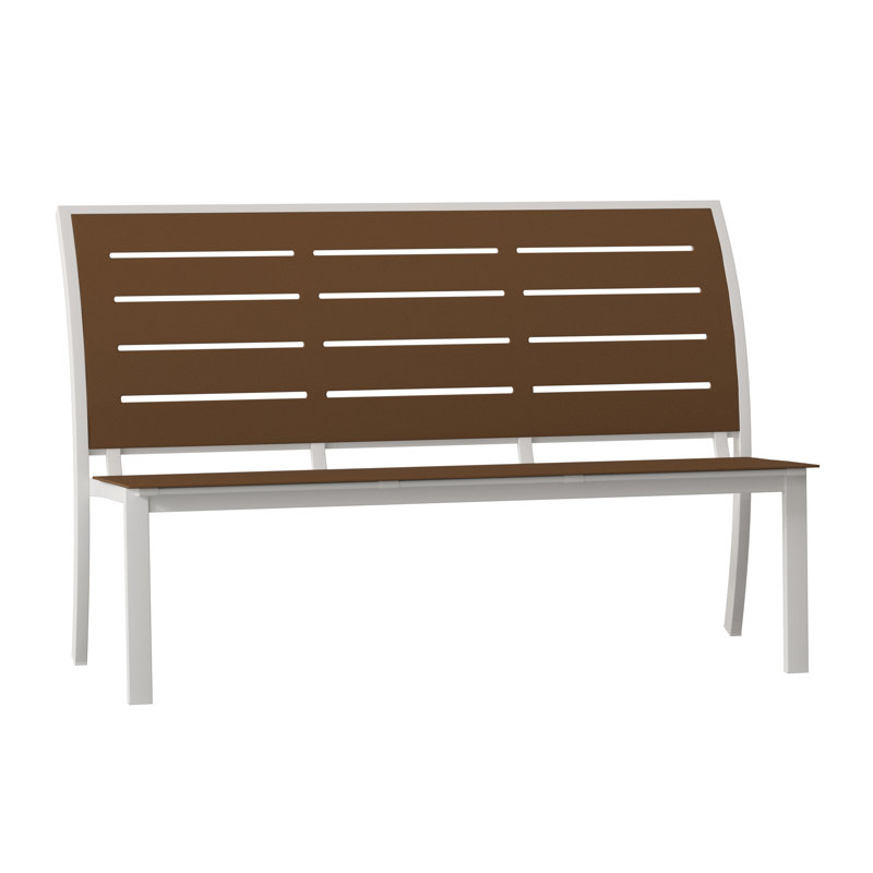 Banc de parc empilable aluminium Bazza, Kona P10, Neige texturée