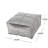 Modern Square Pouf, Smoke