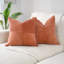 Housse de coussin décorative en velours côtelé doux, réversible, motif géométrique-120950046