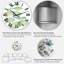 Branche d'eucalyptus sur blanc III - Horloge murale tropicale-1329297991