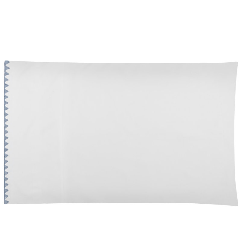 POPPY Pillow Case, Standard, white-aqua