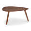 Table gigogne triangulaire en bois de noyer 2 pièces