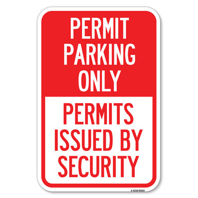 Permit Parking Only, Permits Issued By Security/23312