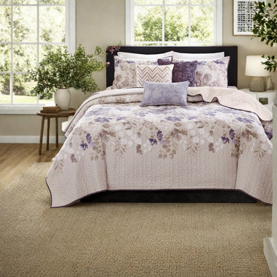 Comfortable Cotton Bedding Sets, Reversible Quilt, Transitional Style, Home Oasis