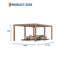 Pergola à persiennes 12 x 20 pi avec toit ajustable, pavillon de jardin en aluminium pour terrasse et terrasse