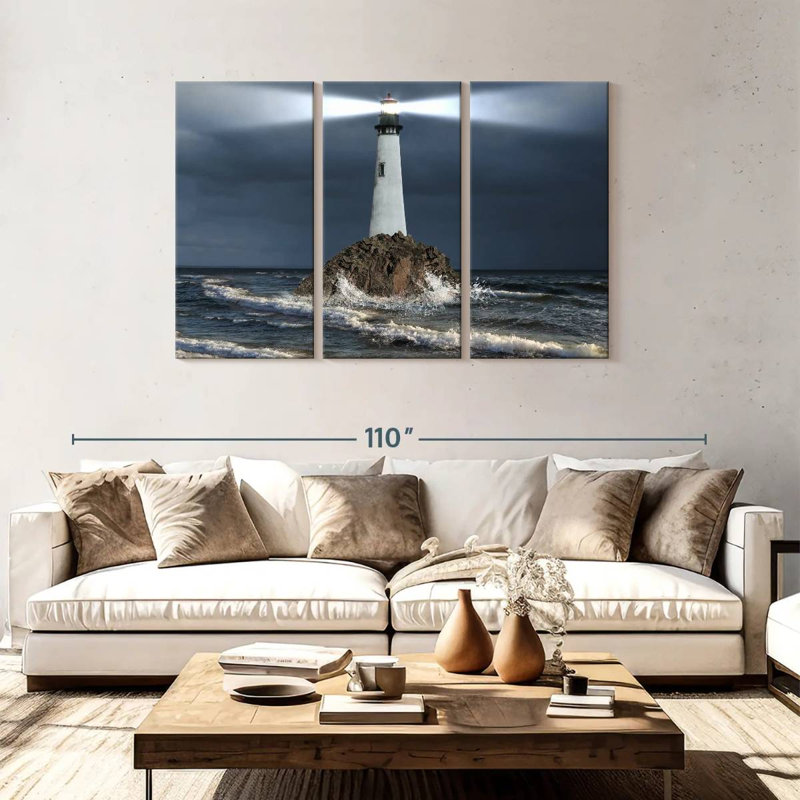 Lilie Bright Beam Of Lighthouse, 48" H x 74" W