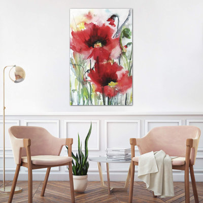 Red Poppies by Karin Johannesson - Wrapped Canvas Painting