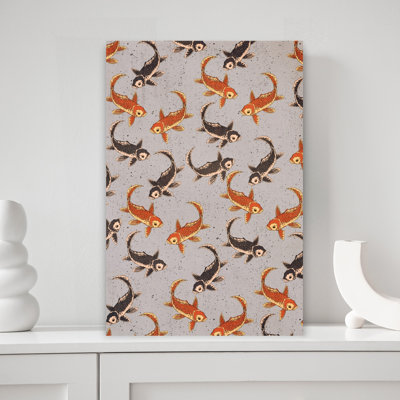 «Graceful Koi», élégant, art traditionnel de poisson rustique traditionnel