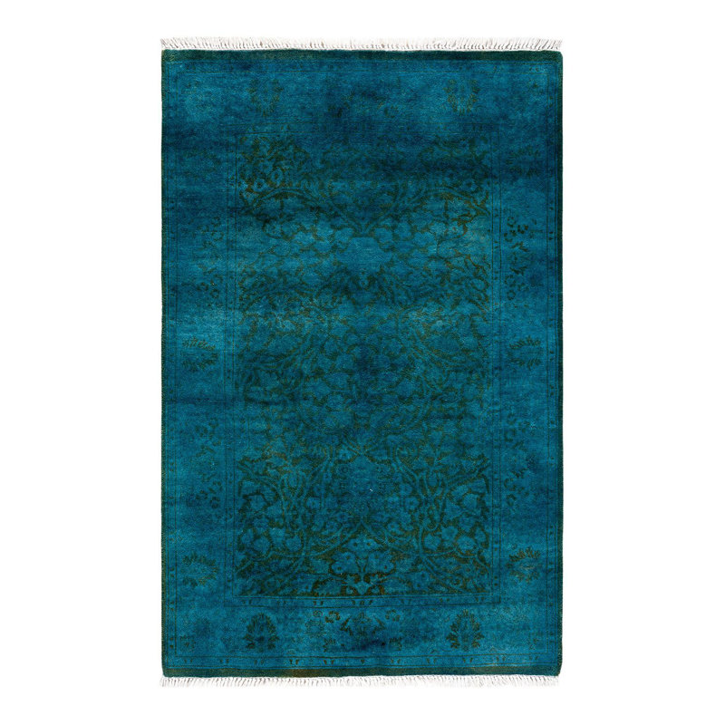 Cloretta One-of-a-Kind 2' 8" X 4' 2" Hand Knotted Area Rug