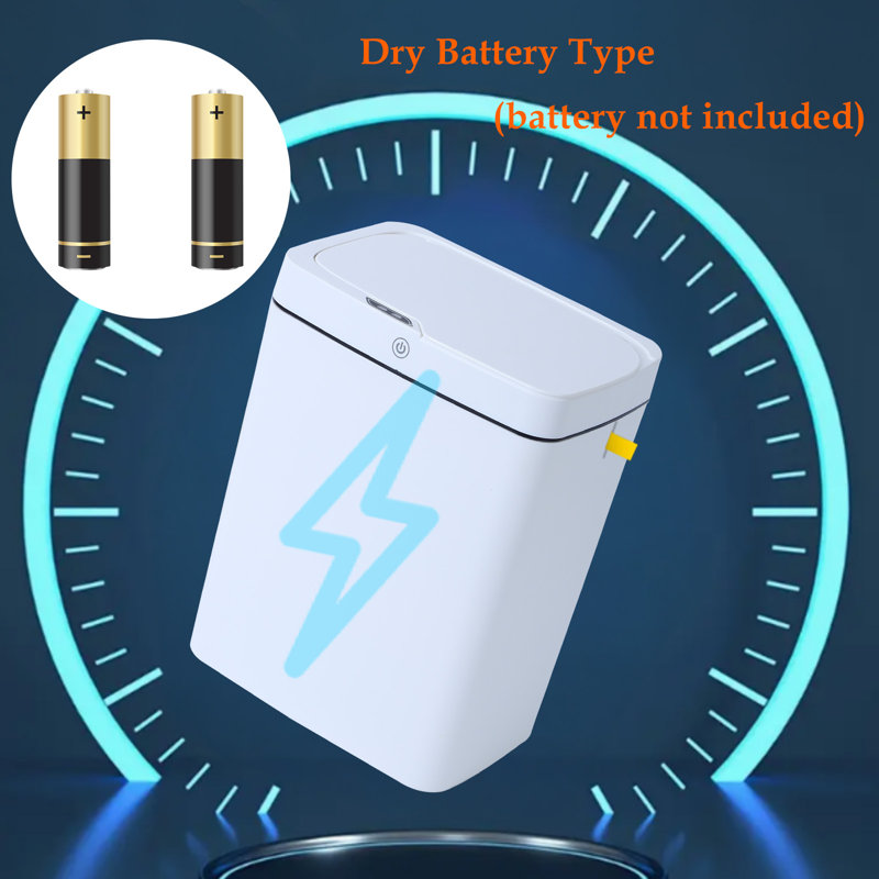 3-Mode Motion Sensor Trash Can (Battery-Powered), 18 Gallons
