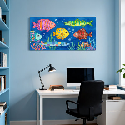 Animals Colourful Fish Underwater Scene Pattern