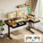 Electric Standing Desk With 4 Under-desk Drawers, Height-adjustable Desk With Built-in Power Outlets,standing Desk With Reversible Structure,home Office Desk With Hidden Desk-mounted Cable Management Tray-1002056768