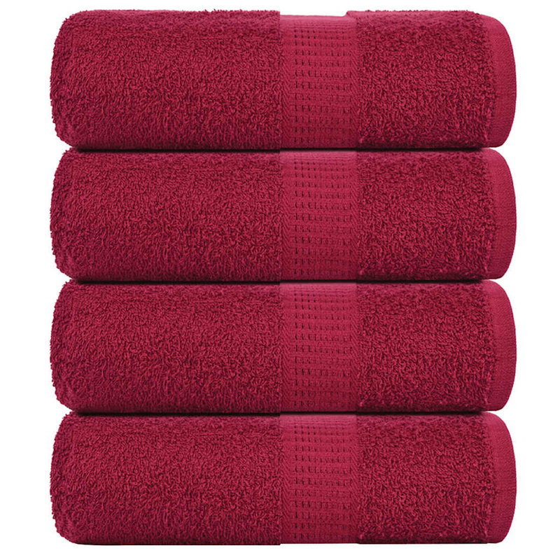 Sawiki 100% Cotton Hand Towel, Bordeaux