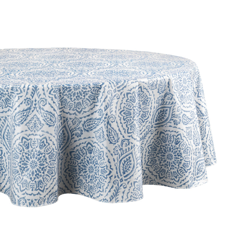 Nappe Savannah, 70 po rond, Bleu