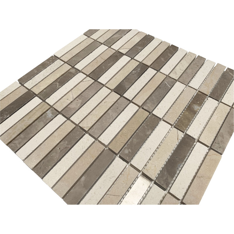 1" x 3" Limestone Linear Mosaic Wall & Floor Tile