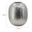Vase élégant en aluminium à stries argentées, léger et durable pour un décor moderne-783821782