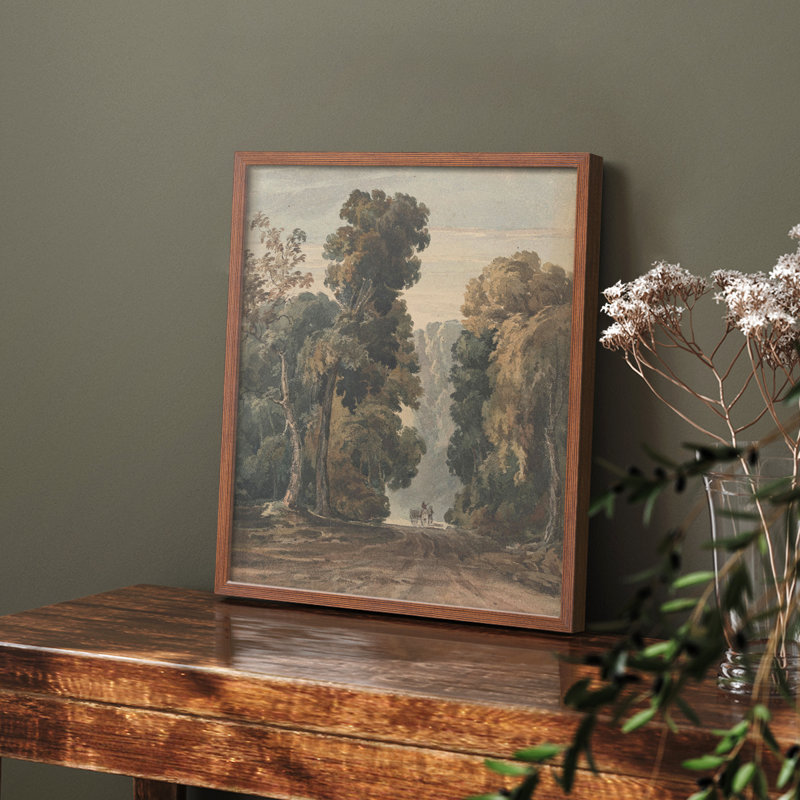 sur papier, H 10 po x l 8 po, Noyer