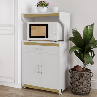Lavish Home Microwave Stand with Storage