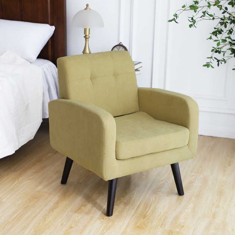 Fauteuil de 26,37 po de largeur, Mélange de lin vert