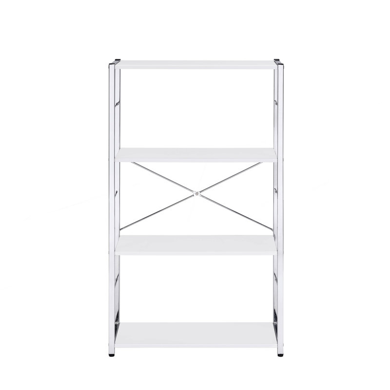 Modern Design Bookshelf with Sturdy Metal Frame
