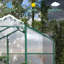 Serre en aluminium robuste de 6 pi x 4 pi - Polycarbonate pour l'extérieur toutes saisons, coupe-vent, bloquant, espace de rangement spacieux avec système de drainage fiable