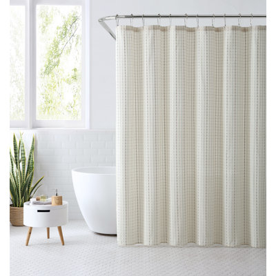 Clarkston Cotton Blend Geometric Shower Curtain