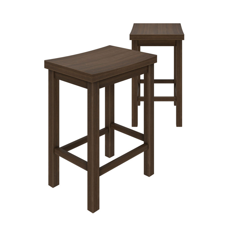 Hauteur du comptoir de tabouret (24 po) - paquet de 2, Noyer