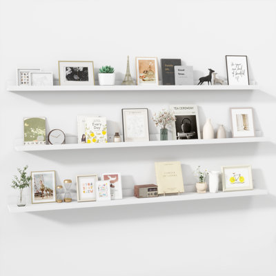 Parece Wall-Mounted Floating Shelves for Bedroom, Living Room
