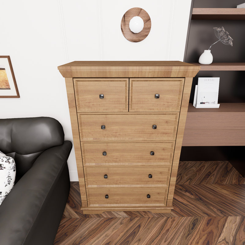Commode 6 tiroirs, commode 6 tiroirs, armoire de rangement pour garde-robe, commode 6 tiroirs, chêne