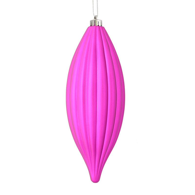 Ornement en forme de fleuron 8 po nLine, Fuchsia mat
