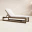 Chaise longue d'extérieur en eucalyptus