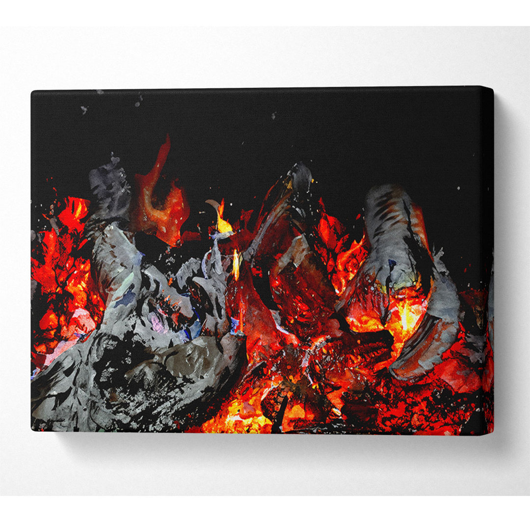 Feuer - Kunstdrucke auf Leinwand - Wrapped Canvas