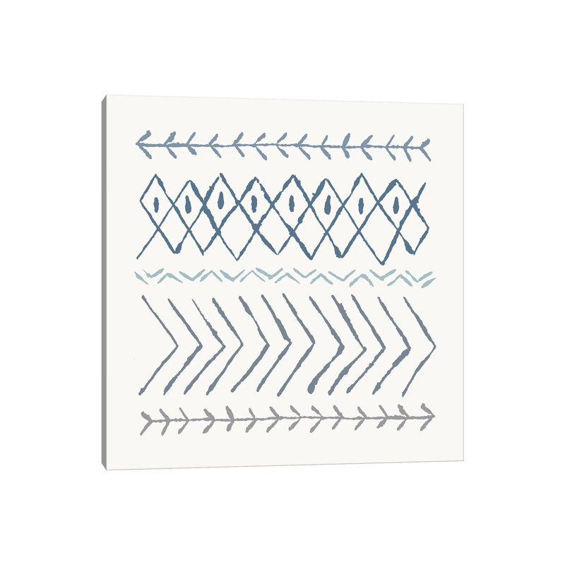 Nordic Vibes II Blue by Moira Hershey - Wrapped Canvas Print, 93.98 cm H x 93.98 cm W x 3.175 cm D