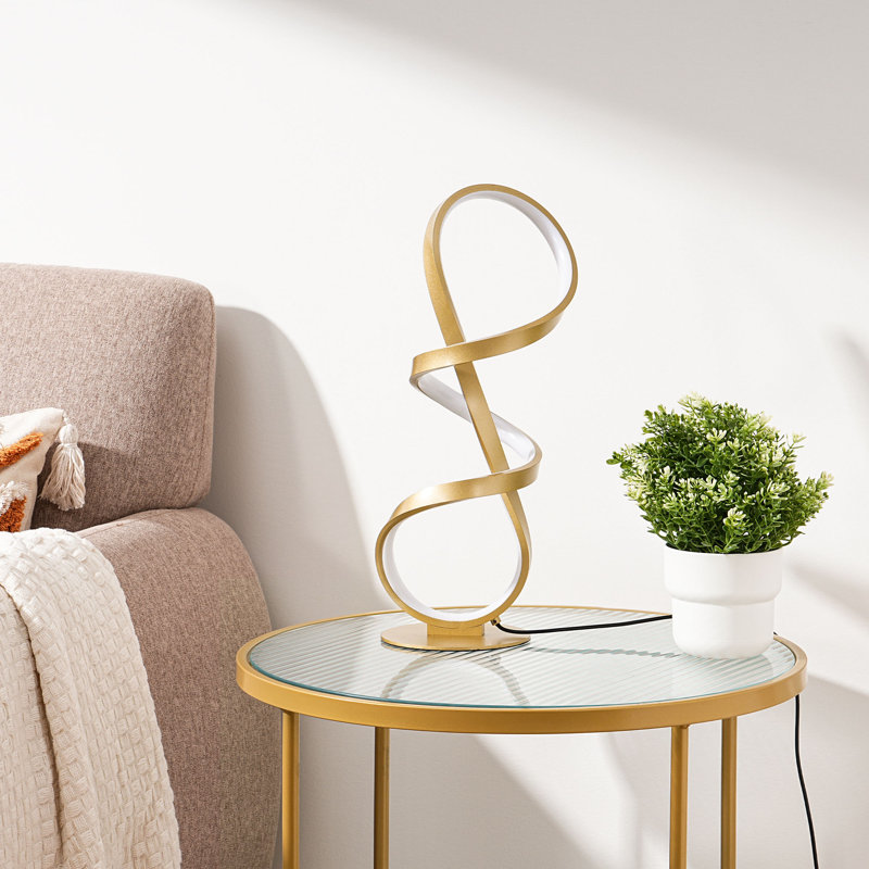 Brecklyn Metal Novelty Lamp, Gold