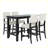 Classic 5-Piece Counter Height Dining Set with 4 Chairs-421275461-421275482
