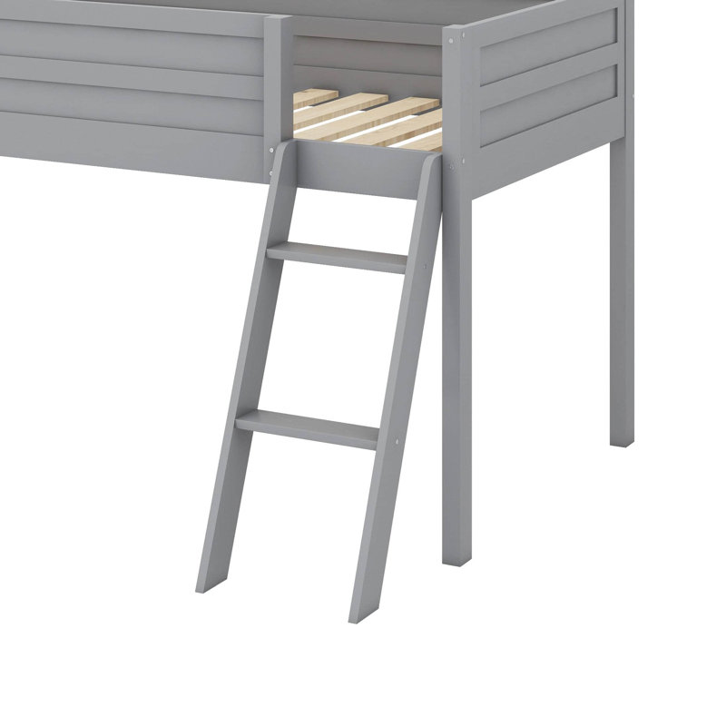 Lit mezzanine simple en bois avec DEL et bureau
