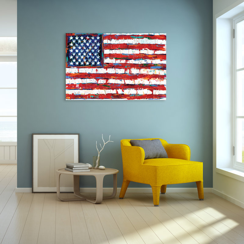 «Dramatic Stars & Stripes», reproduction sur verre