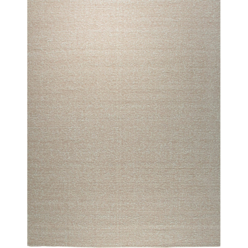 Ivory Hand-Knotted Wool Subtle Speckled Geometric Modern Contemporary Carpet Rug, 6' x 9'