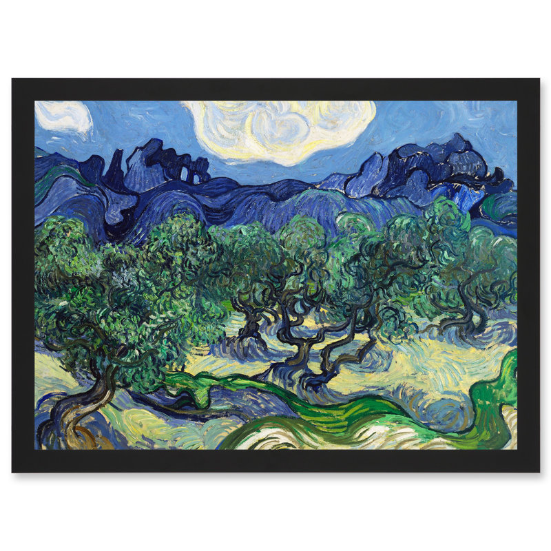 The Olive Trees Painting by Vincent Van Gogh - Single Picture Frame Print, 23.4cm H x 32.3cm W x 1.5cm D