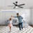 Selvidge 52'' Ceiling Fan with LED Lights and Remote, 6 Speed Quiet Reversible DC Motor, 5 Plywood Blades, 5''/10'' Downrods,Timer-139012768