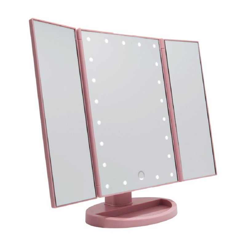 Miroir de maquillage Touch, Rose quartz