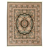 Hand Knotted Wool Oriental Area Rug in Black