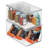 mDesign Plastic Storage Bin Box Container, Lid and Handles-98155404-98155402
