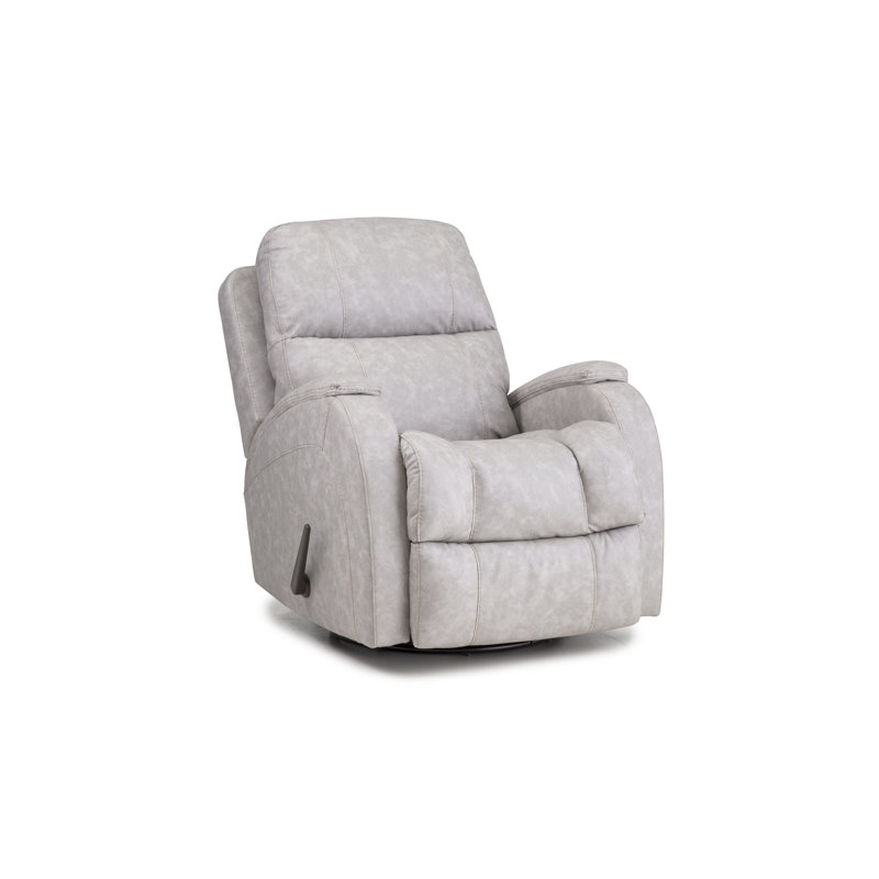 Ileia Upholstered Recliner, Off-White 100% Polyester
