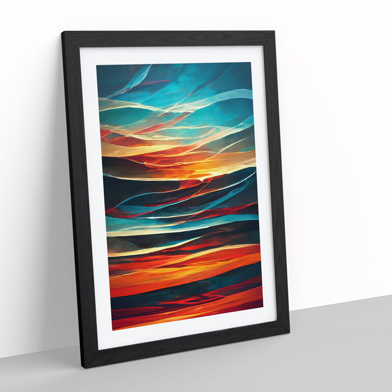 Sunset No.2 - Framed Print, Black , 64cm H x 46cm W x 2cm D