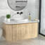 20" x 15" Semi-Recessed Bathroom Sink - White Ceramic Above Counter Basin with Overflow